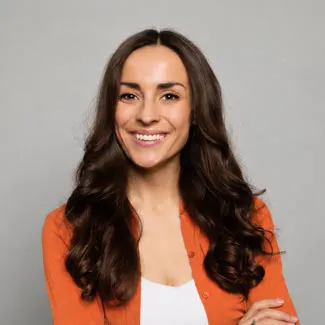 Professional portrait of a smiling guest